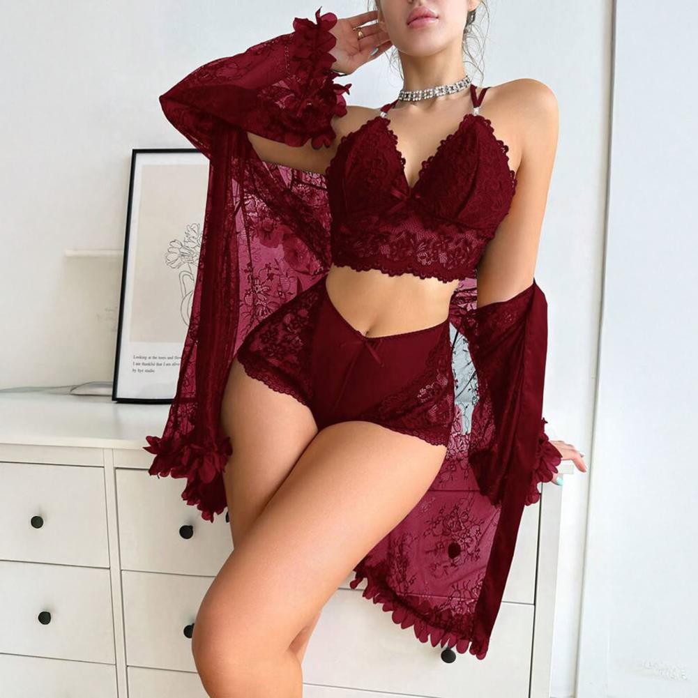 Sheer Mesh Bra - Ensemble de vêtements de nuit sexy